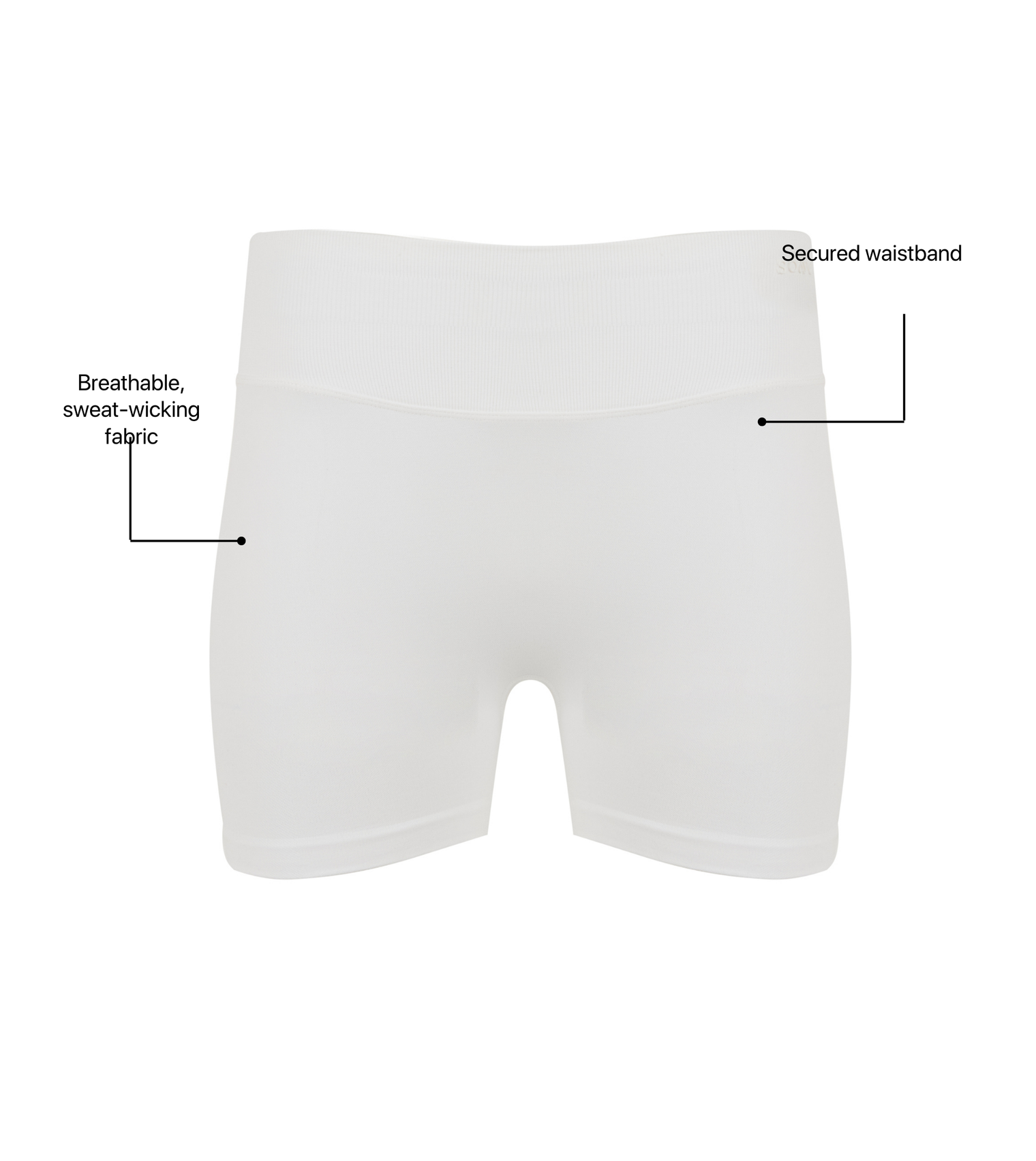 Base Layer Seamless Shorts - Arctic White