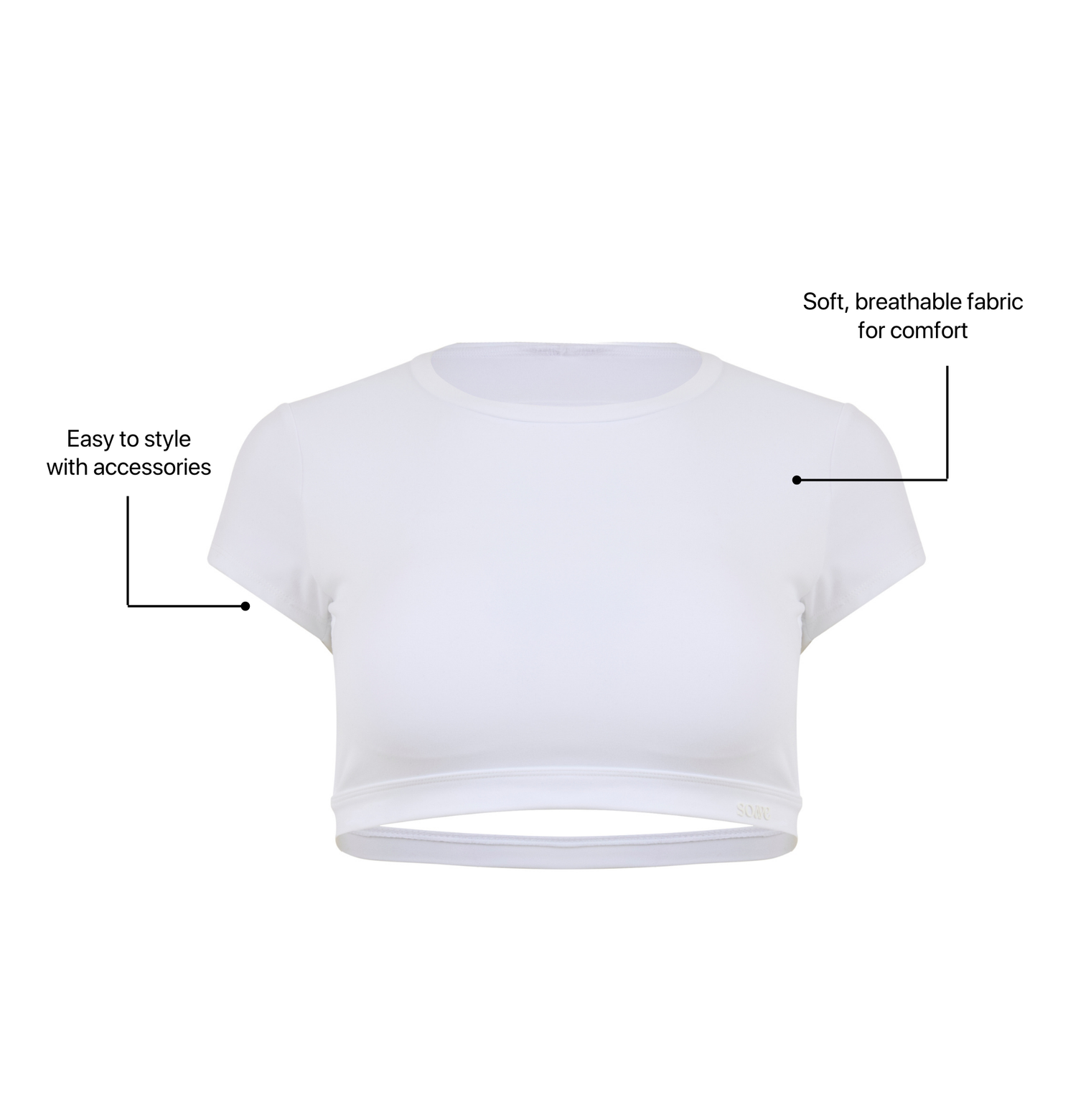 Backless Crop - Arctic White