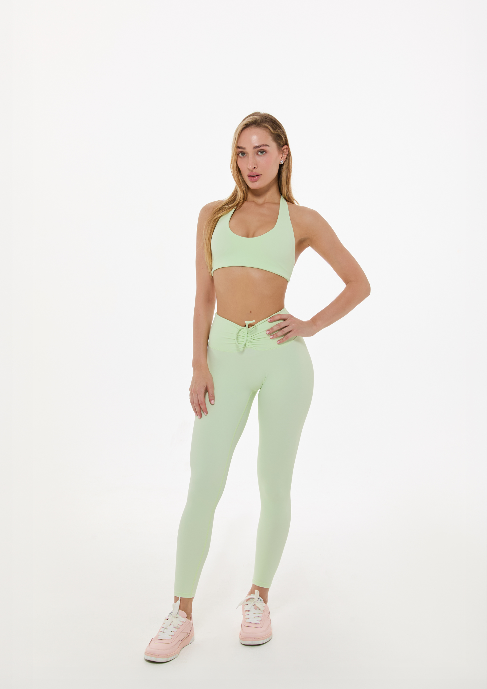 Corset Leggings - Lime Glow