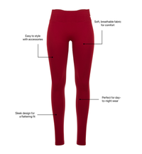 V-Cut Seamless Long Leggings - Rouge
