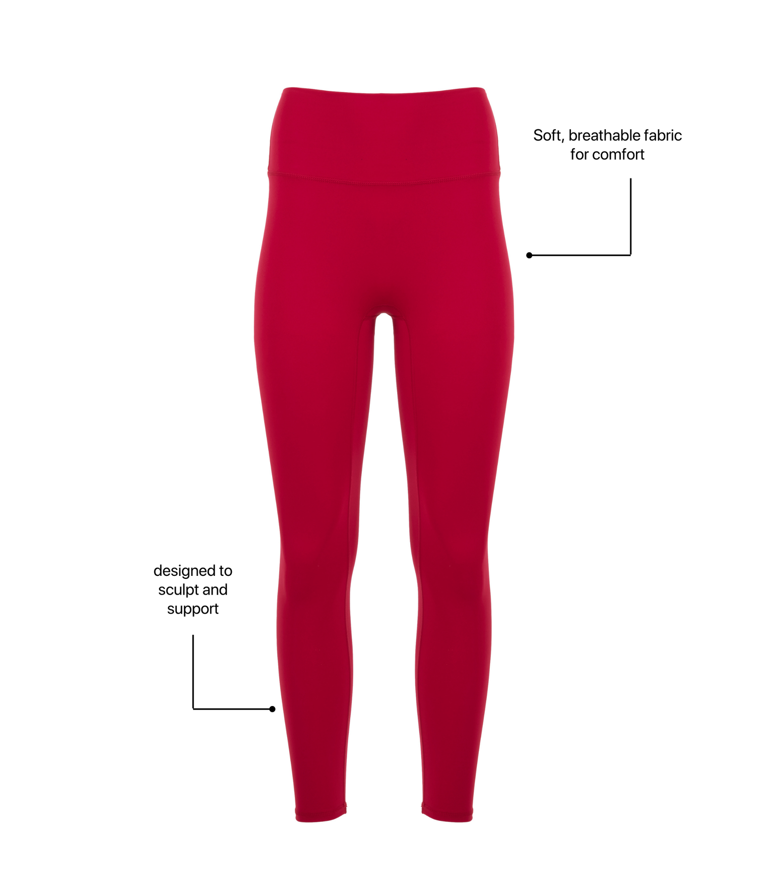 Plain Jane Leggings - Rosso