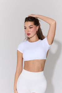 Backless Crop - Arctic White
