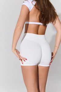 Base Layer Seamless Shorts - Arctic White