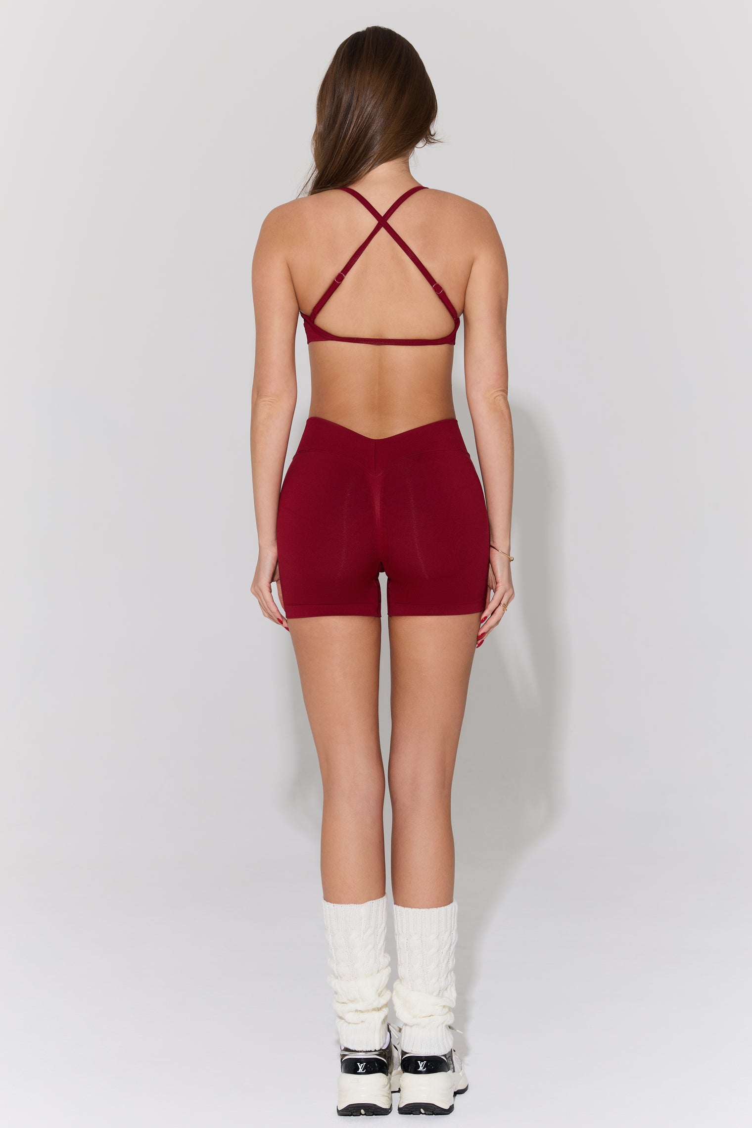 V-Cut Seamless Shorts - Rouge